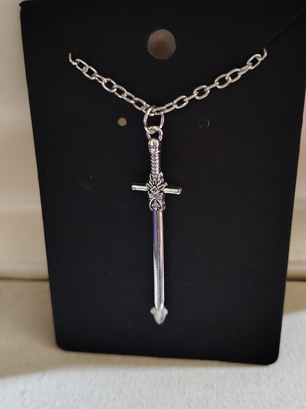 🗡️📿 Brand New Silver Gothic Sword Pendant 🗡️📿